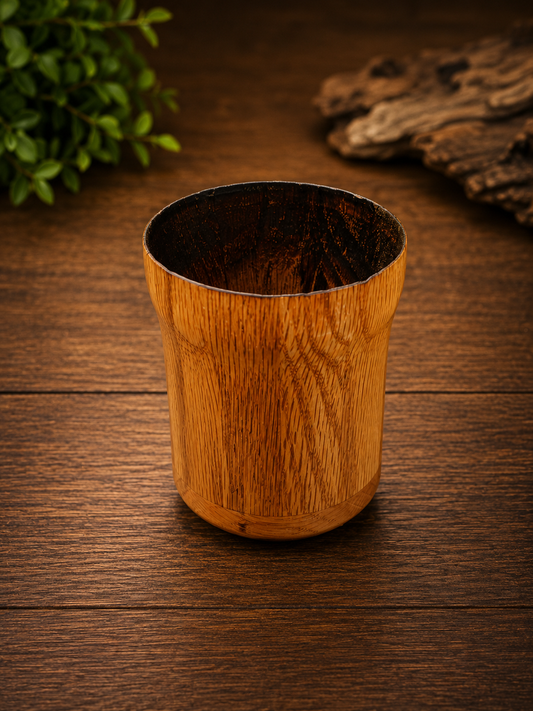 Wooden Charred Whiskey Glass